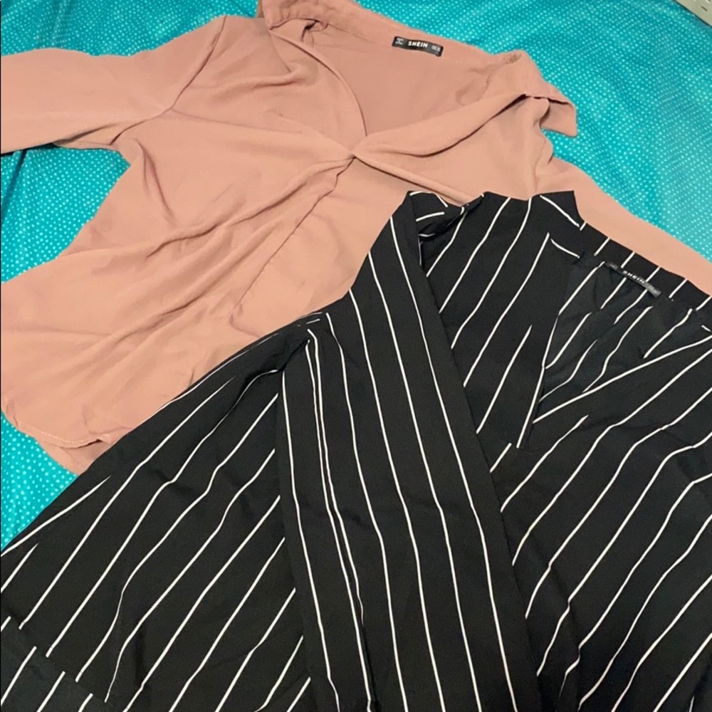 TWO Shein tops. XS. LIKE NEW!